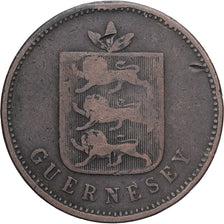 Guernsey, 4 Doubles, 1830, Copper, VF(20-25), KM:2