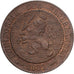 Netherlands, William III, 2-1/2 Cent, 1881, Bronze, AU(55-58), KM:108.1