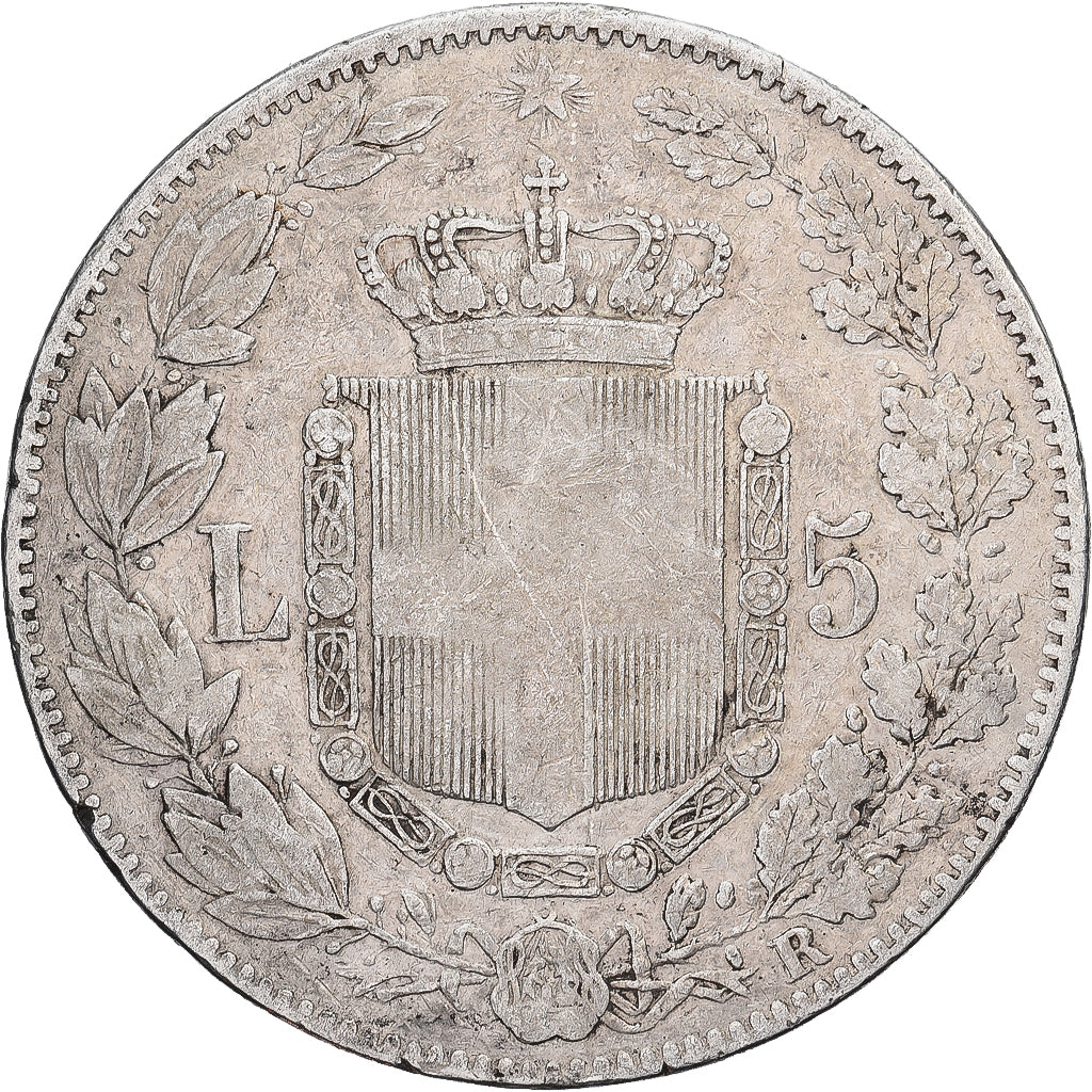 Italy, Umberto I, 5 Lire, 1879, Rome, Silver, VF(30-35), KM:20