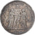 France, 5 Francs, Hercule, 1875, Paris, Petit A, Silver, EF(40-45)
