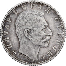Serbia, Peter I, 2 Dinara, 1915, Paris, Silver, EF(40-45), KM:26.1
