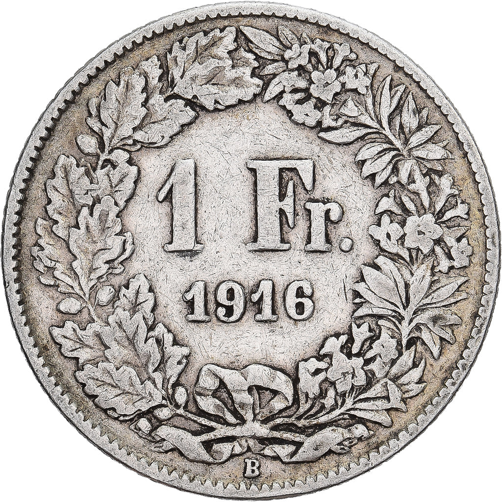 Suisse, Franc, 1916, Bern, Argent, TB+, KM:24