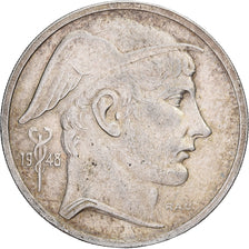 België, Régence Prince Charles, 50 Francs, 50 Frank, 1948, Brussels, Zilver