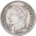 Francia, Napoleon III, 20 Centimes, 1867, Strasbourg, Argento, BB, Gadoury:309