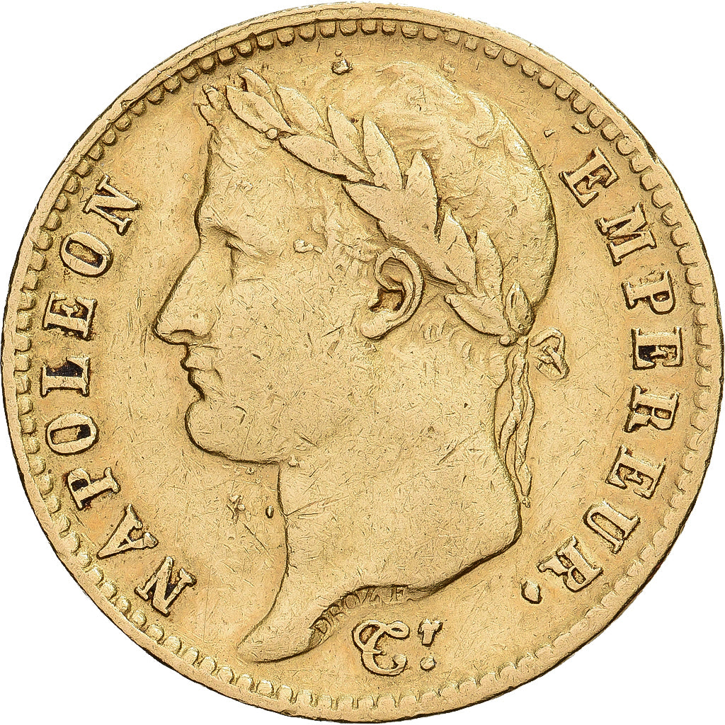 Frankrijk, Napoleon I, 20 Francs, 1810, Paris, Grand coq, Goud, ZF