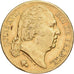 França, Louis XVIII, 20 Francs, 1820, Paris, Dourado, EF(40-45), Gadoury:1028