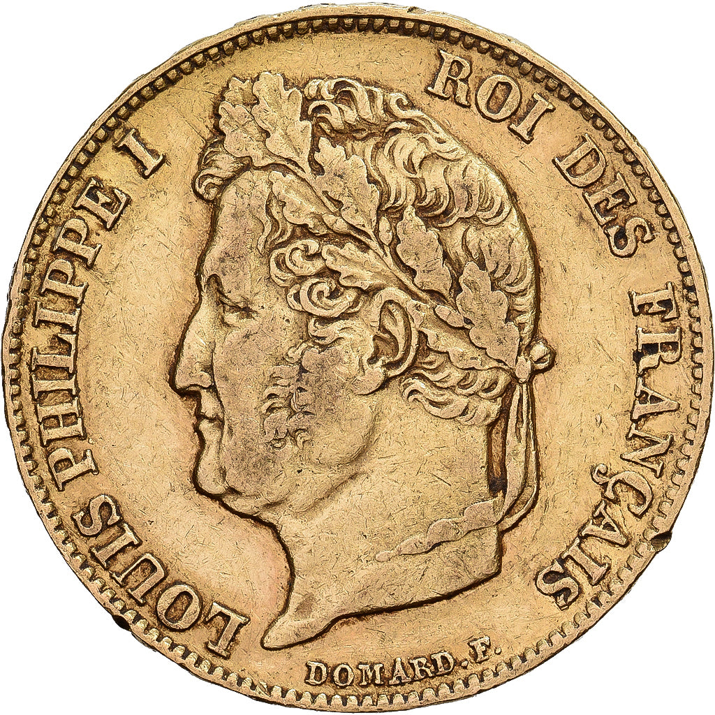 Frankrijk, Louis Philippe I, 20 Francs, 1840, Paris, Goud, ZF, Gadoury:1031