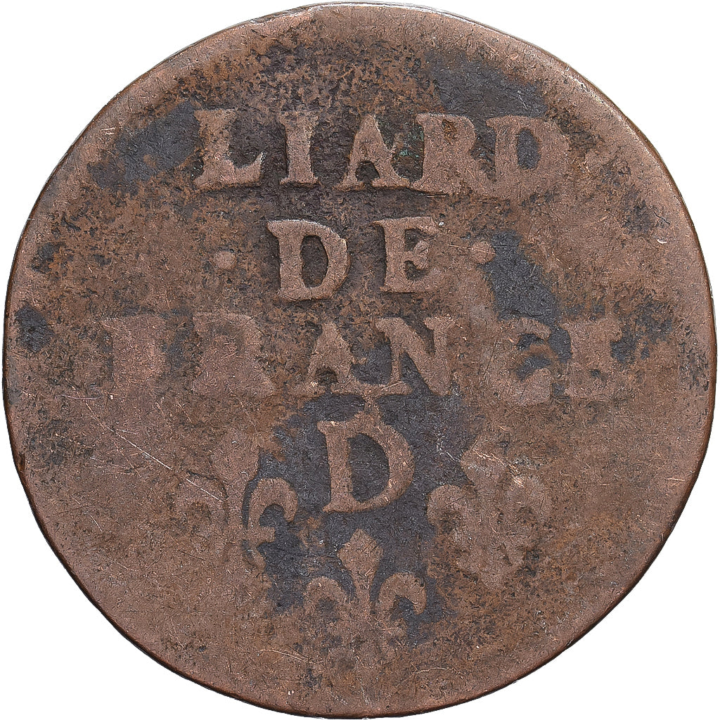 Francja, Louis XIV, Liard de France, Liard de France au buste juvénile