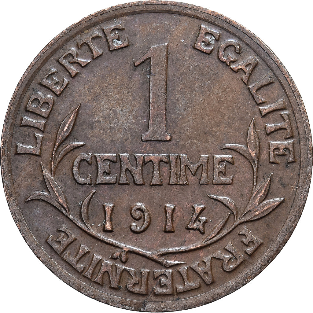 França, Centime, Dupuis, 1914, Paris, Bronze, EF(40-45), Gadoury:90, KM:840