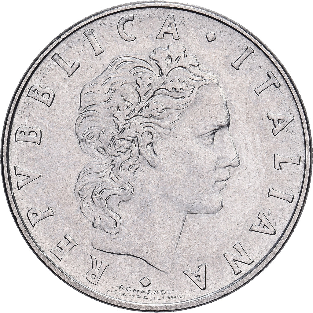Italië, 50 Lire, 1970, Rome, Stainless Steel, PR, KM:95.1