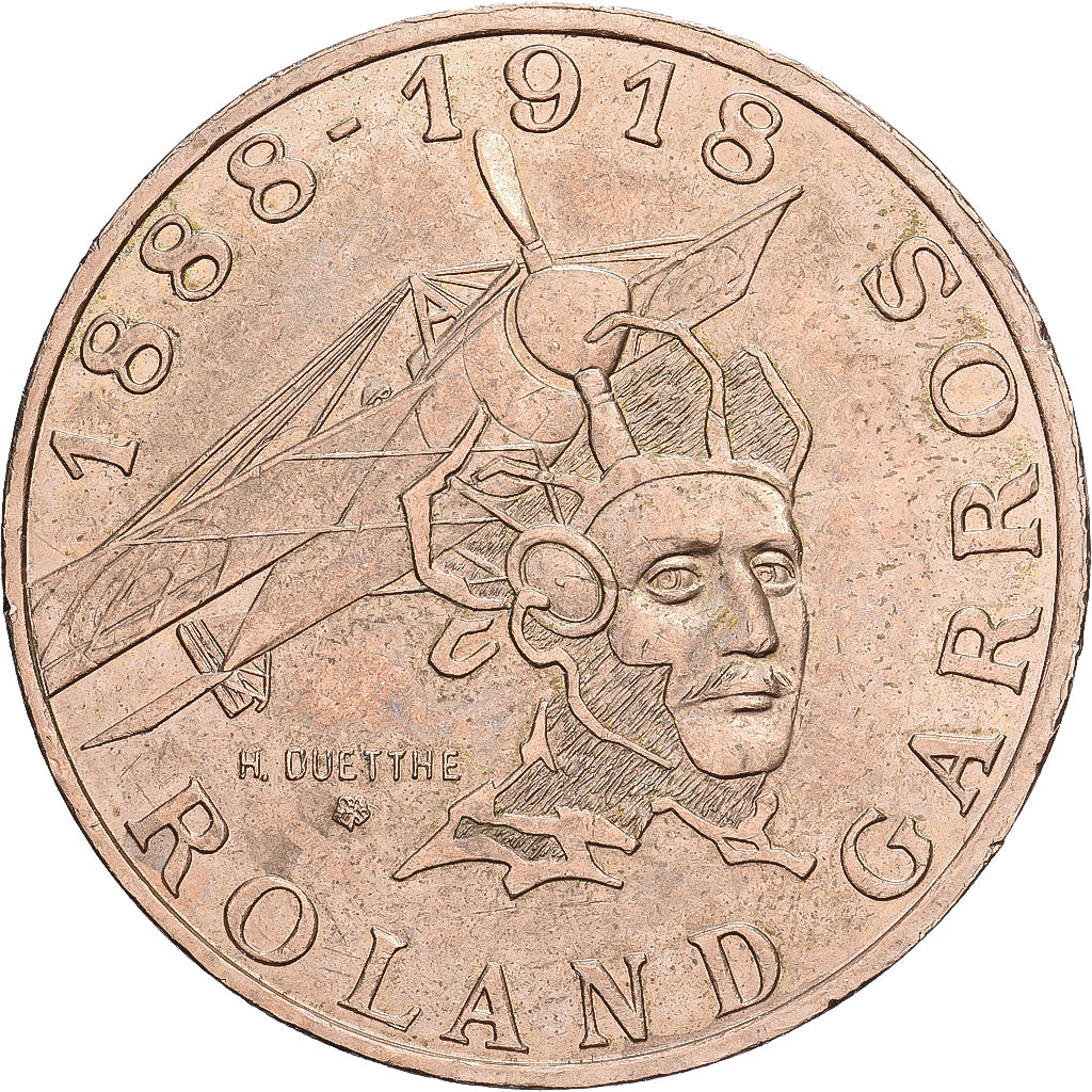 França, 10 Francs, Roland Garros, 1988, Paris, Tranche A, Alumínio-Bronze