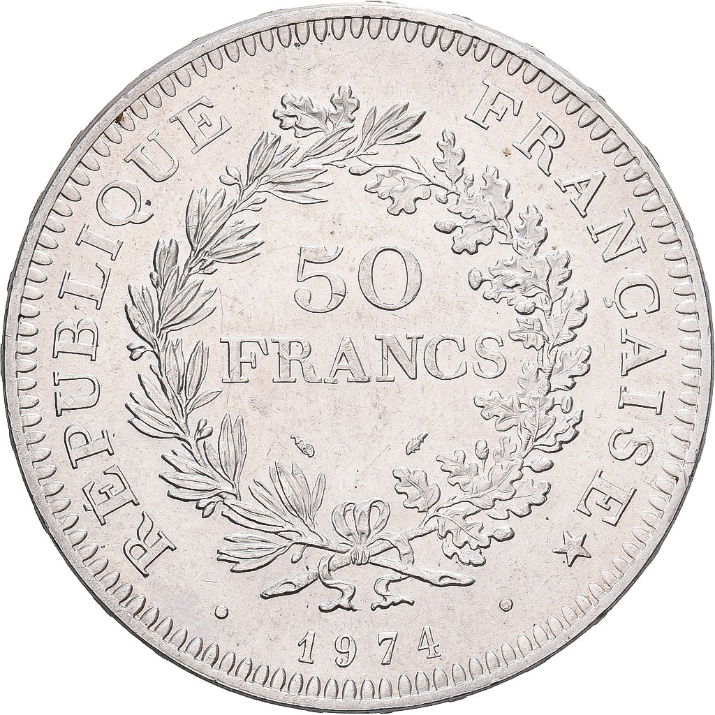 Francia, 50 Francs, Hercule, Type hybride, avers de 20 francs, 1974, Paris