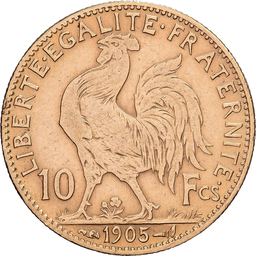 Francia, 10 Francs, Marianne, 1905, Paris, Oro, BB, Gadoury:1017, KM:846