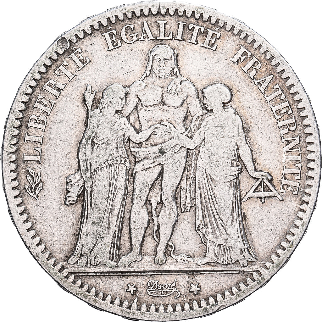 France, 5 Francs, Hercule, 1848, Paris, Argent, TB+, Gadoury:683, KM:756.1