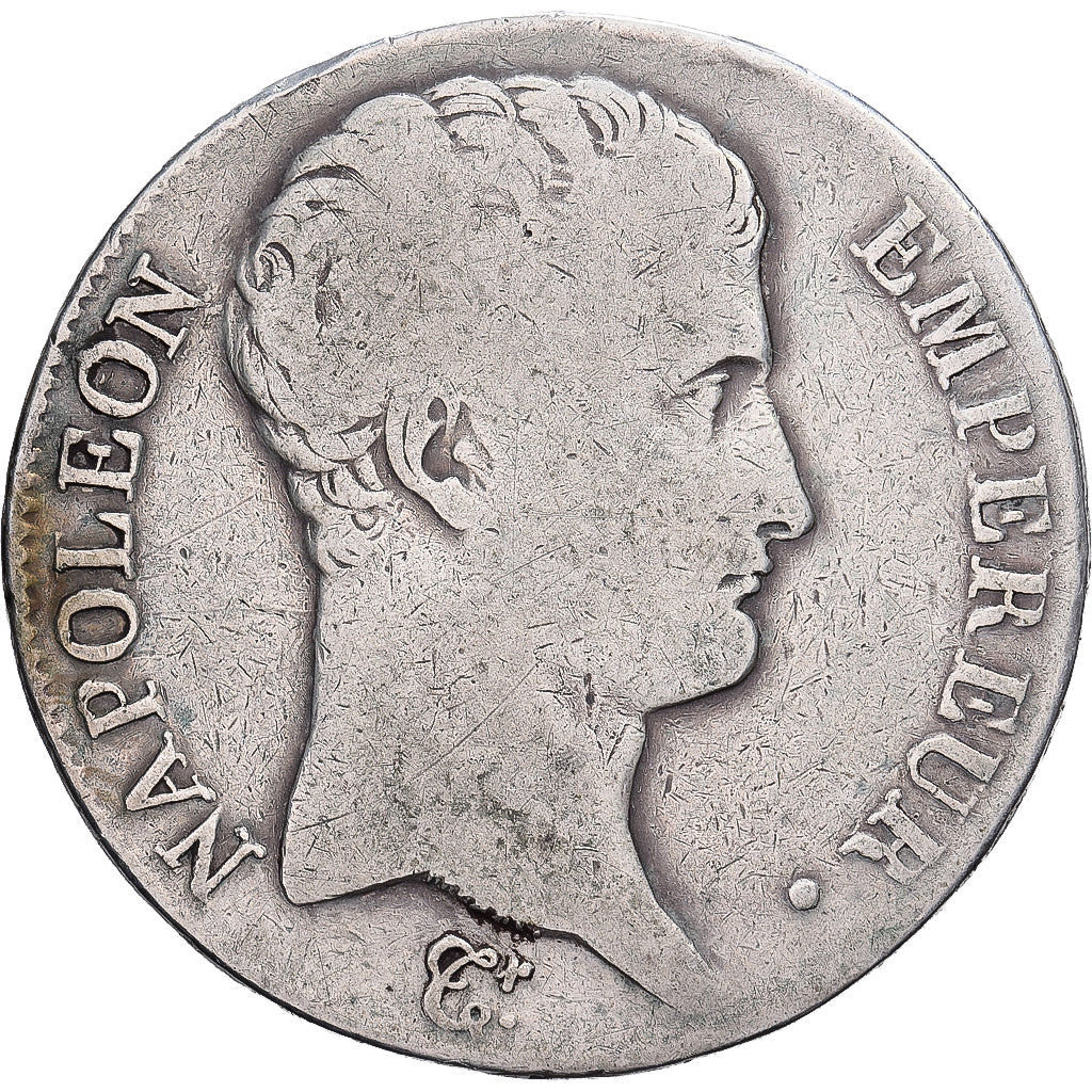 France, Napoleon I, 5 Francs, An 13 (1805), Toulouse, Silver, VF(30-35)