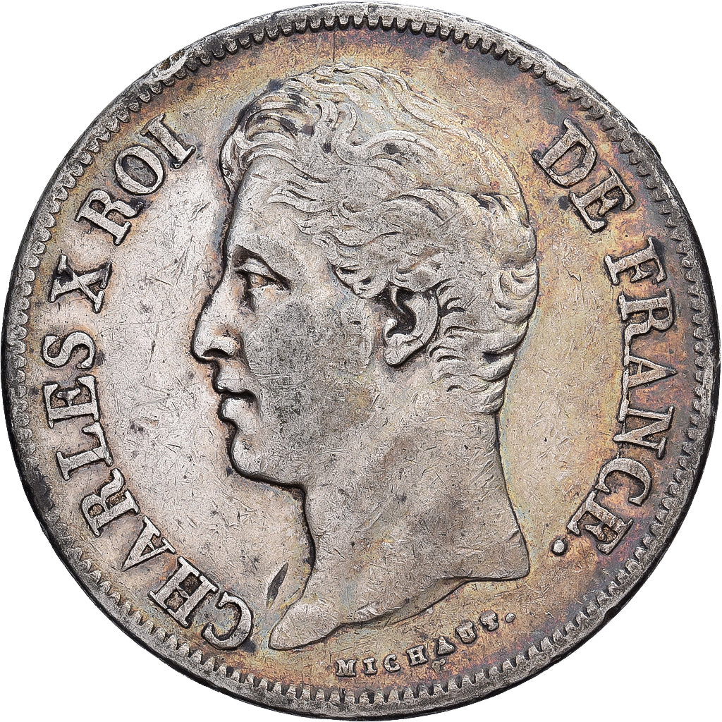França, Charles X, 5 Francs, 1829, Paris, Prata, EF(40-45), Gadoury:644