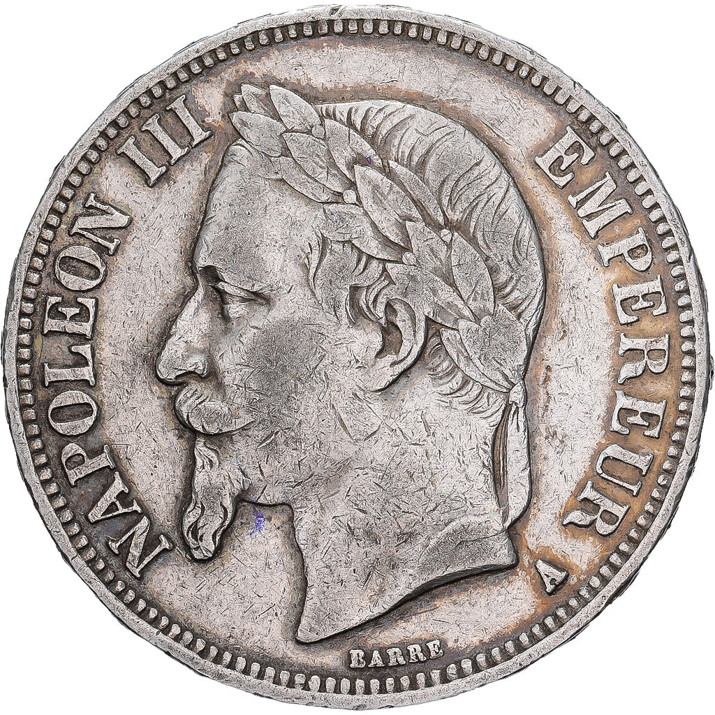 France, Napoleon III, 5 Francs, 1869, Paris, Silver, EF(40-45), Gadoury:739