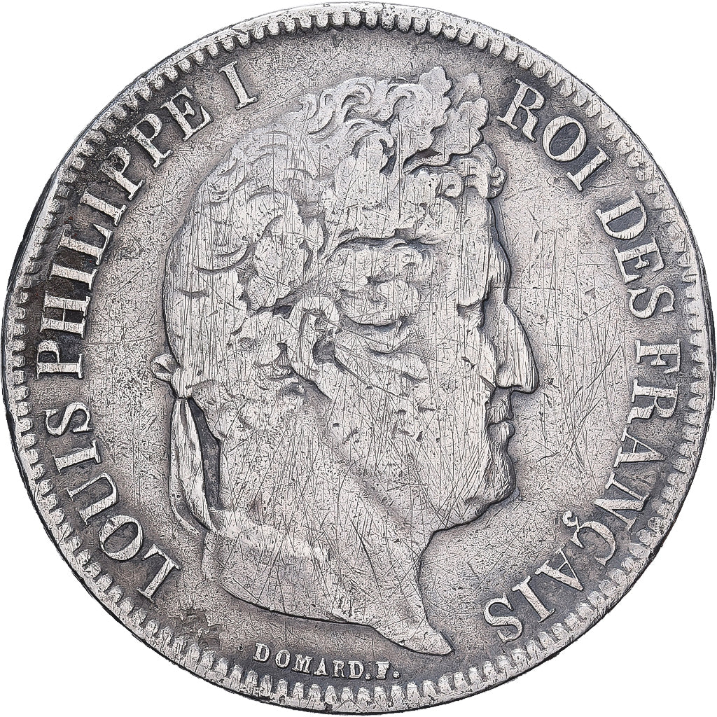 France, 5 Francs, 1831, Strasbourg, Silver, VF(30-35), Gadoury:677, KM:745.3