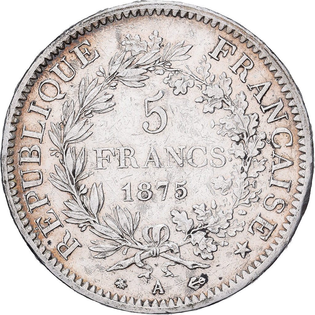 France, 5 Francs, Hercule, 1875, Paris, Argent, TTB, Gadoury:745a, KM:820.1