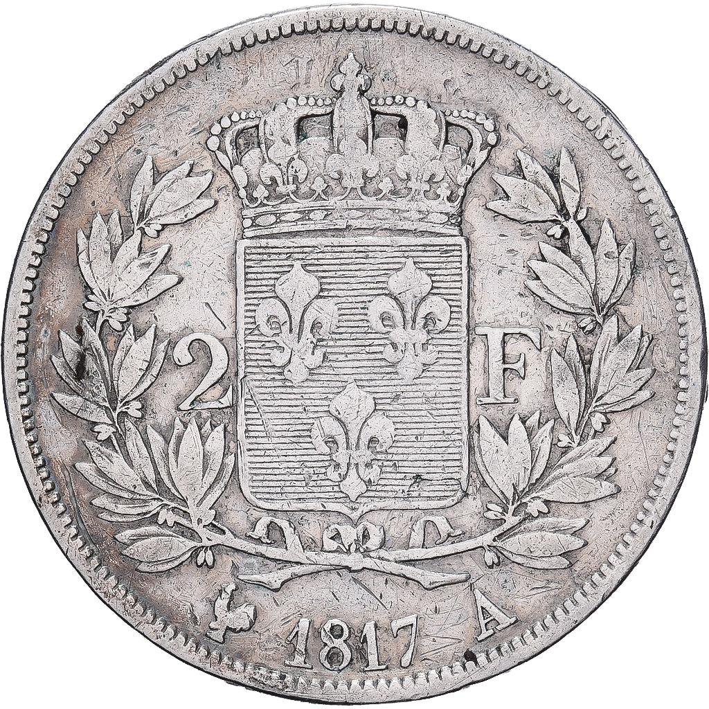 France, Louis XVIII, 2 Francs, 1817, Paris, Argent, TB+, Gadoury:513, KM:710.1