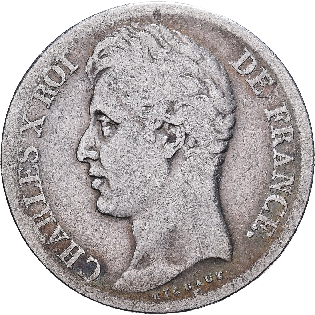 Frankreich, Charles X, 2 Francs, 1826, Lille, Silber, S+, Gadoury:516, KM:725.13