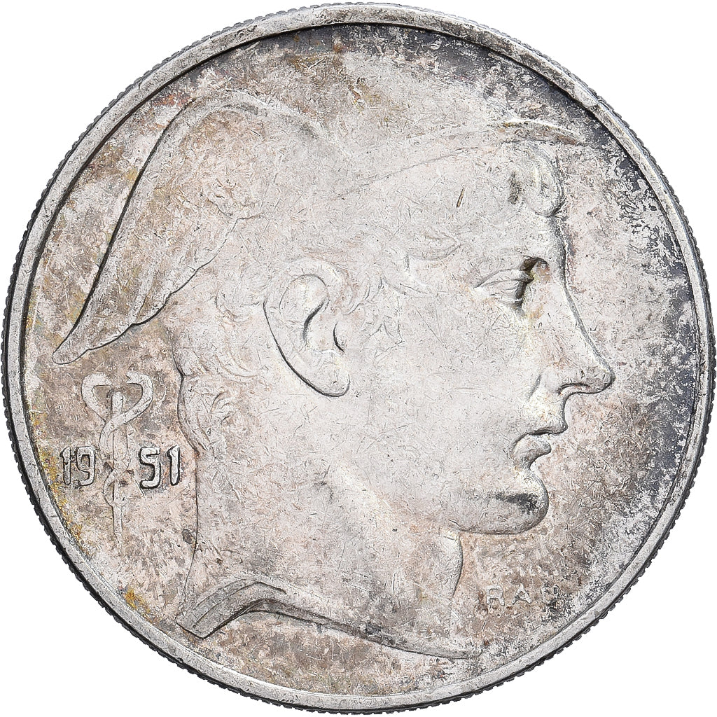 Belgio, Régence Prince Charles, 20 Francs, 20 Frank, 1951, Brussels, Argento