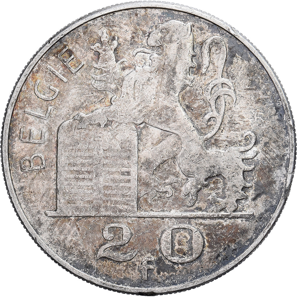 Belgio, Régence Prince Charles, 20 Francs, 20 Frank, 1951, Brussels, Argento
