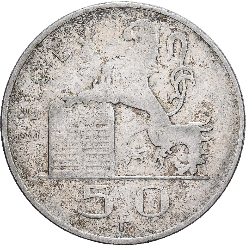 Belgio, Régence Prince Charles, 50 Francs, 50 Frank, 1948, Brussels, Argento