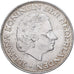 Países Baixos, Juliana, 2-1/2 Gulden, 1966, Prata, AU(50-53), KM:185