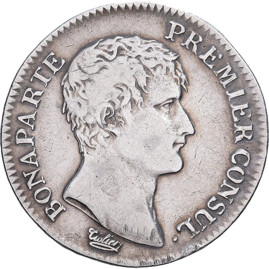 Francia, Bonaparte Premier Consul, Franc, An 12 (1804), Paris, Plata, BC+