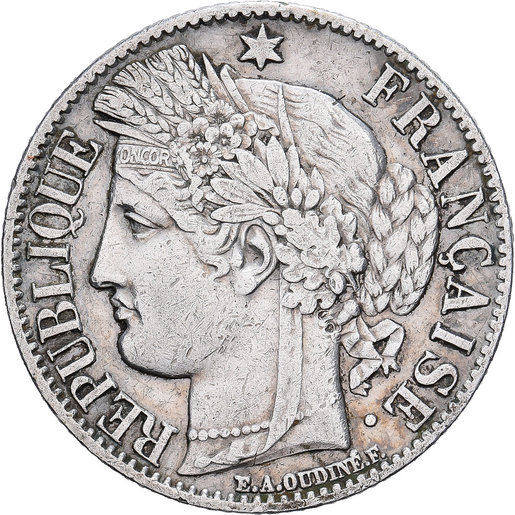 Francja, Franc, Cérès, 1849, Paris, Srebro, EF(40-45), Gadoury:457, KM:759.1