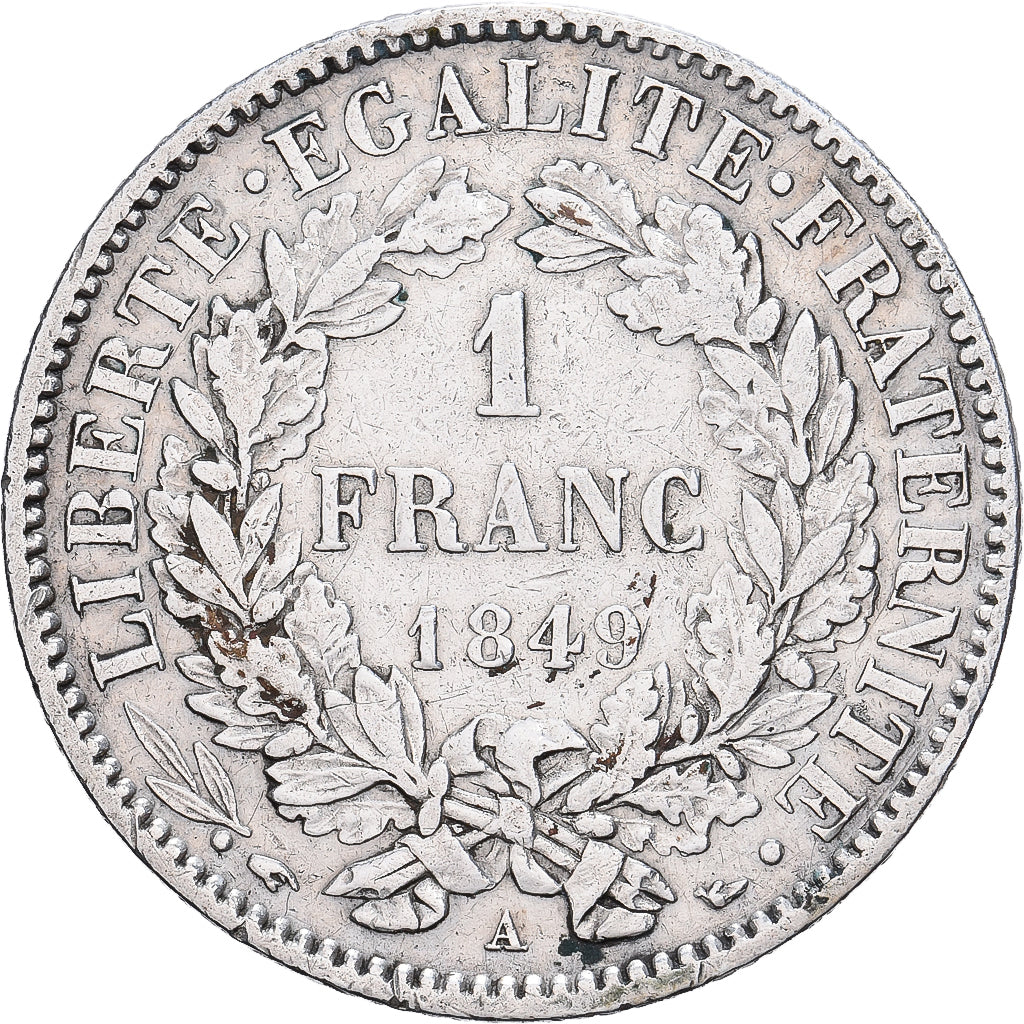 Francja, Franc, Cérès, 1849, Paris, Srebro, EF(40-45), Gadoury:457, KM:759.1