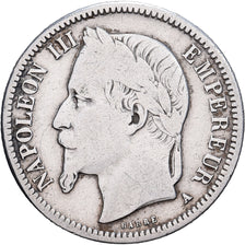 Francia, Napoleon III, Franc, 1869, Paris, Argento, MB, Gadoury:463, KM:806.1