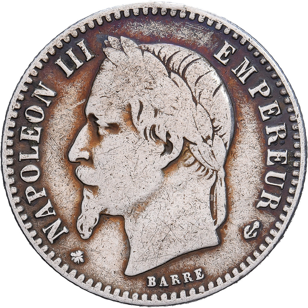 Frankrijk, Napoleon III, 50 Centimes, 1864, Paris, Zilver, FR+, Gadoury:417