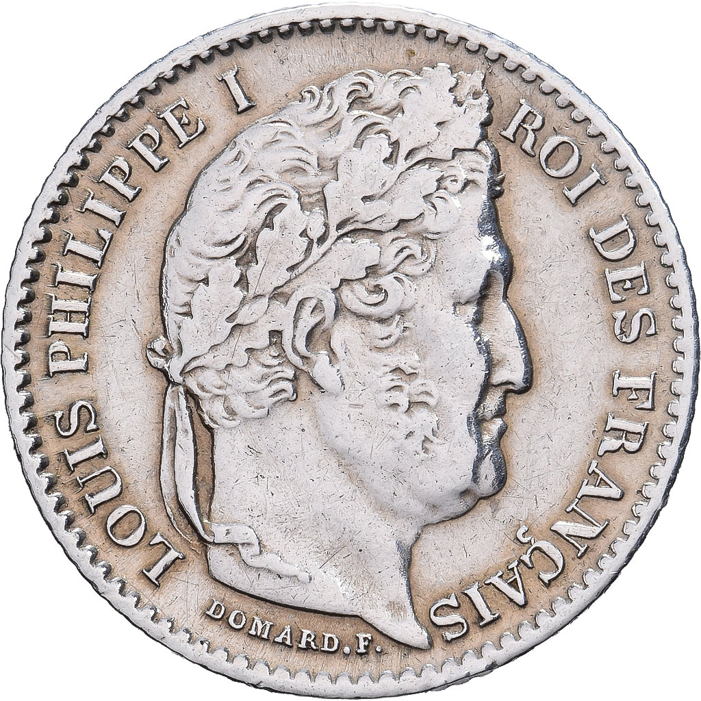 France, Louis Philippe I, 25 Centimes, 1845, Paris, Silver, EF(40-45)