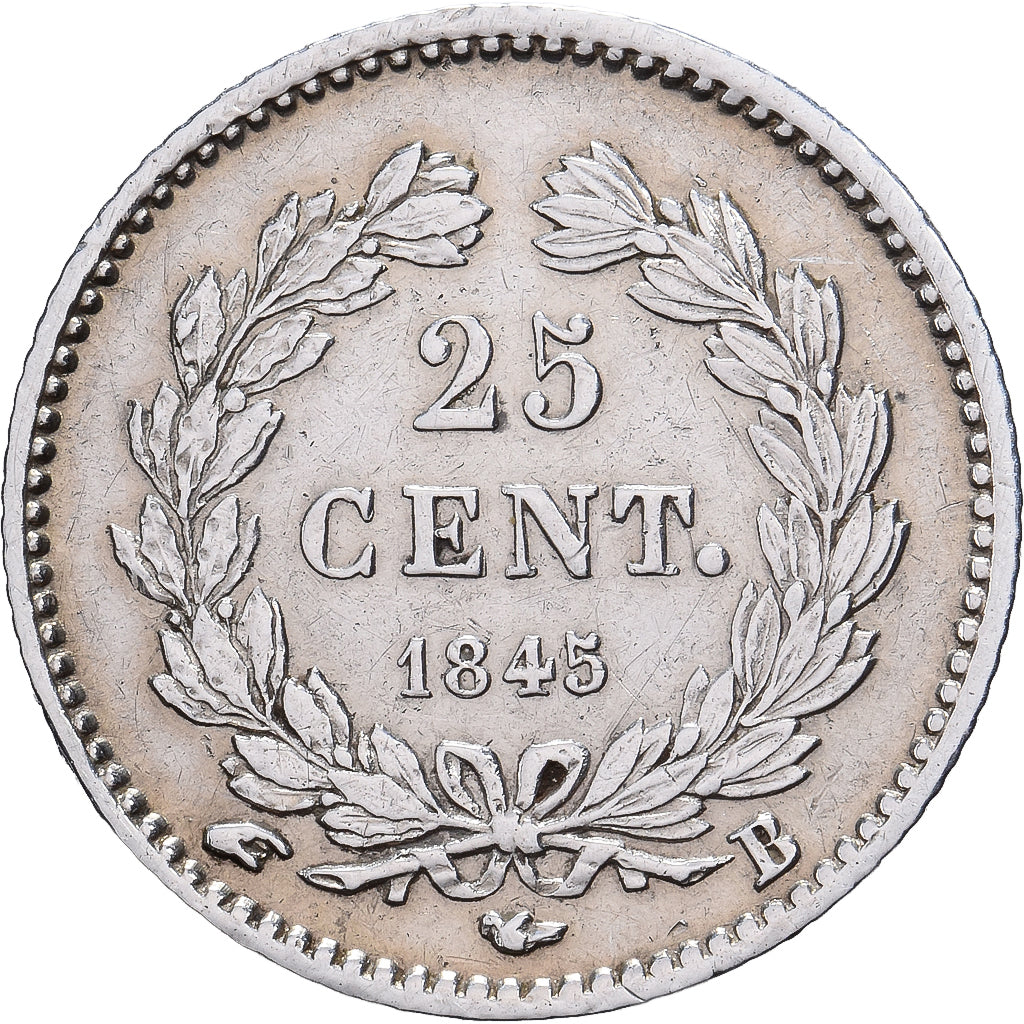 France, Louis Philippe I, 25 Centimes, 1845, Paris, Silver, EF(40-45)