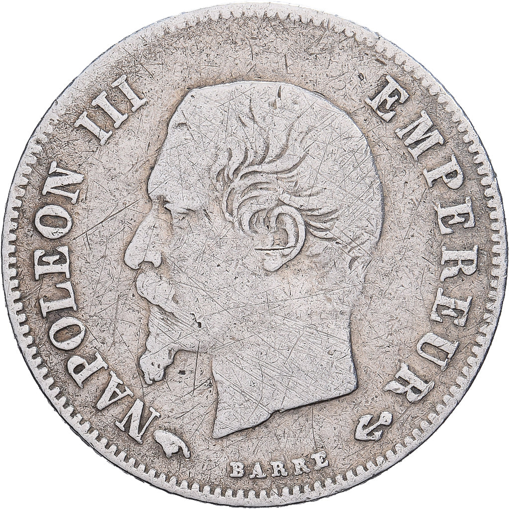 Frankreich, Napoleon III, 20 Centimes, 1860, Paris, Silber, S+, Gadoury:305
