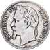 Francia, Napoleon III, 5 Francs, 1868, Strasbourg, Plata, BC+, Gadoury:739