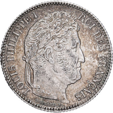 Francia, Louis Philippe I, Franc, 1844, Paris, Rare, Argento, SPL-, KM:748.1