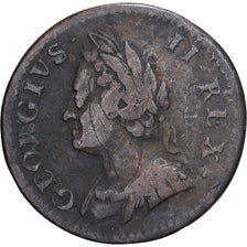 Great Britain, George II, Farthing, 1754, Copper, VF(20-25), KM:581.2