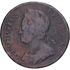 Großbritannien, George II, 1/2 Penny, 1750, Kupfer, SGE+, KM:579.2