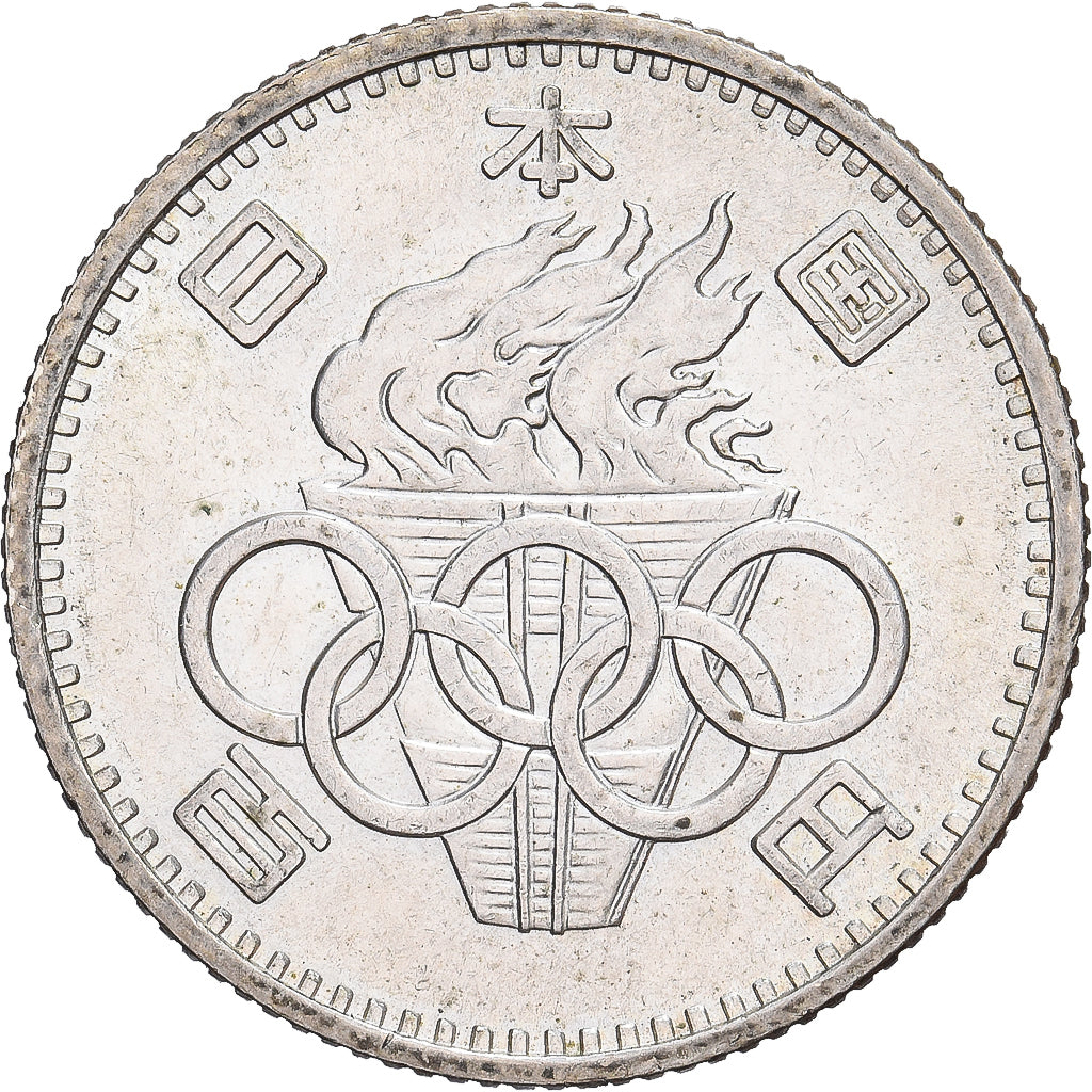 Japon, Hirohito, 100 Yen, 1964, OLYMPIC GAMES, Argent, SUP, KM:79