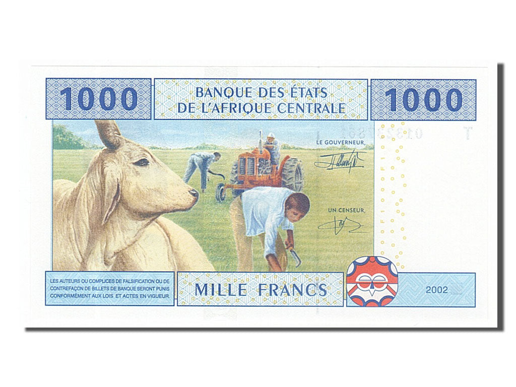 Banconote, Stati dell’Africa centrale, 5000 Francs, 2002, FDS