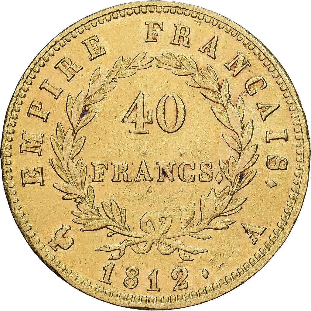 Francia, Napoleon I, 40 Francs, 1812, Paris, Oro, SPL-, Gadoury:1084, KM:696.1