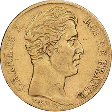 Francia, Charles X, 20 Francs, 1825, Paris, Oro, MBC, Gadoury:1029, KM:726.1