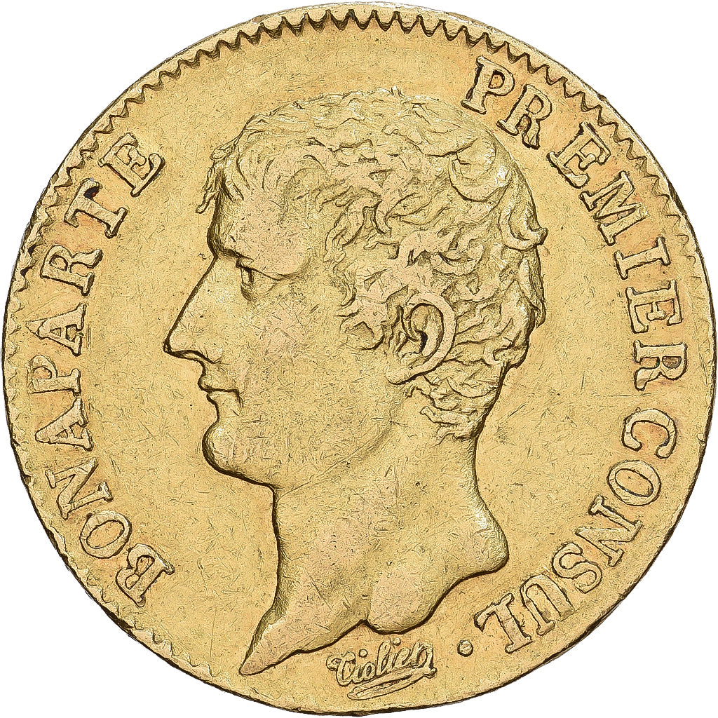Francja, Bonaparte Ier Consul, 20 Francs, An 12 (1804), Paris, Złoto