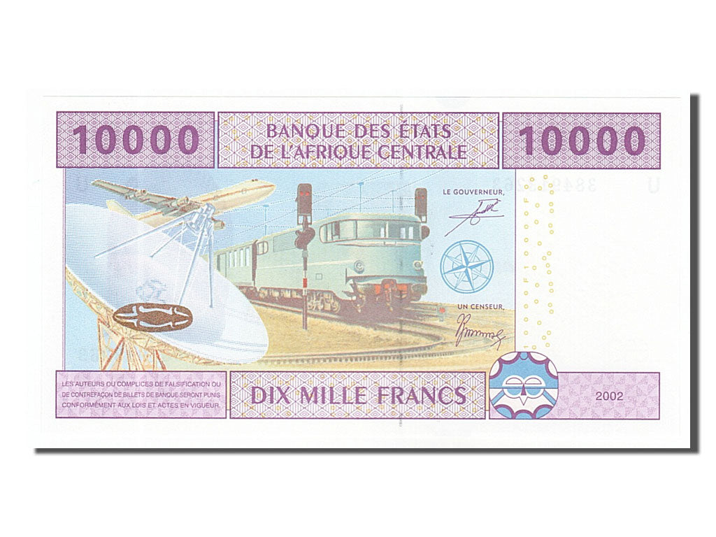 Banknote, Central African States, 10,000 Francs, 2002, UNC(65-70)