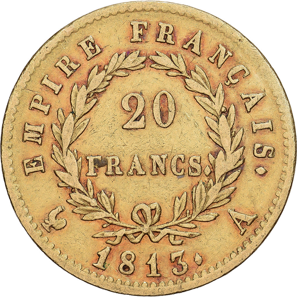 France, Napoléon Ier, 20 Francs, 1813, Paris, Or, TTB+, Gadoury:1025, KM:695.1