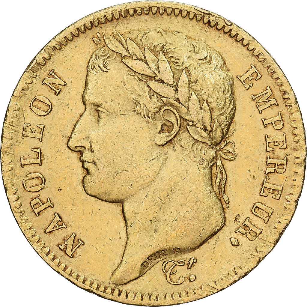 Francia, Napoleon I, 40 Francs, 1812, Paris, Oro, BB+, Gadoury:1084, KM:696.1