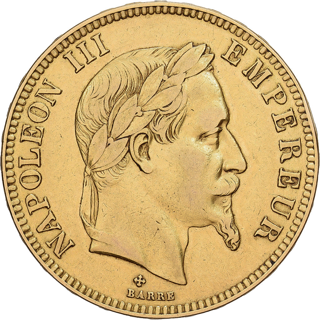 France, Napoleon III, 100 Francs, 1869, Strasbourg, Rare, Gold, AU(50-53)